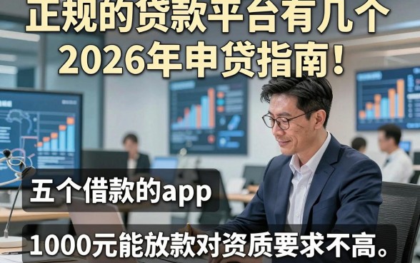 正规的贷款平台有几个2026年申贷指南！介绍五个借款的app1000元能放款对资质要求不高