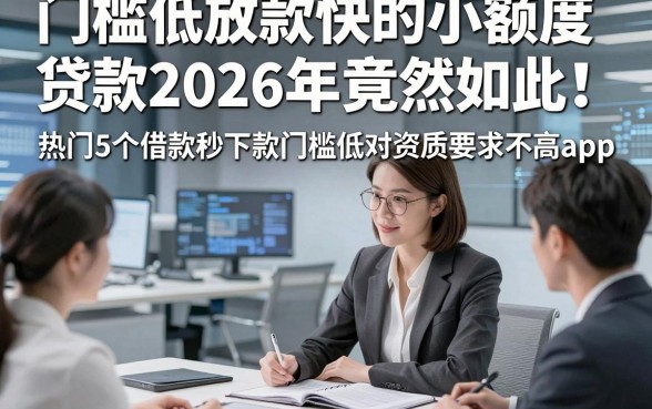 门槛低放款快的小额度贷款2026年竟然如此！热门5个借款秒下款门槛低对资质要求不高app