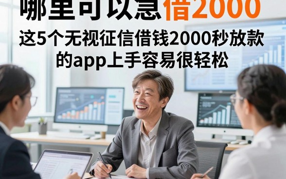哪里可以急借2000，这5个无视征信借钱2000秒放款的app上手容易很轻松