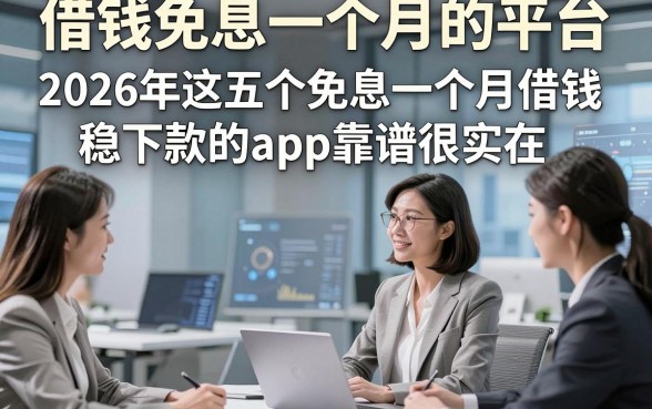 借钱免息一个月的平台，2026年这五个免息一个月借钱稳下款的app靠谱很实在