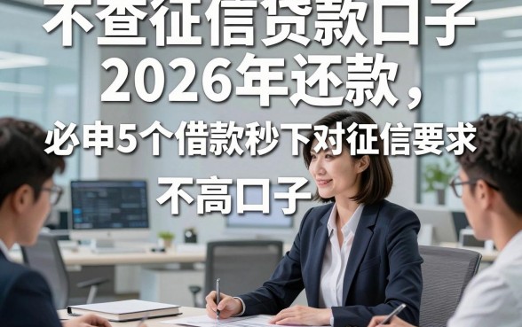 不查征信贷款口子2026年还款，必申5个借款秒下对征信要求不高口子