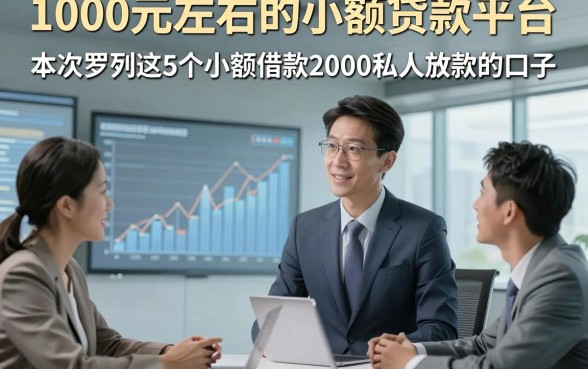 1000元左右的小额贷款平台，本次罗列这5个小额借款2000私人放款的口子