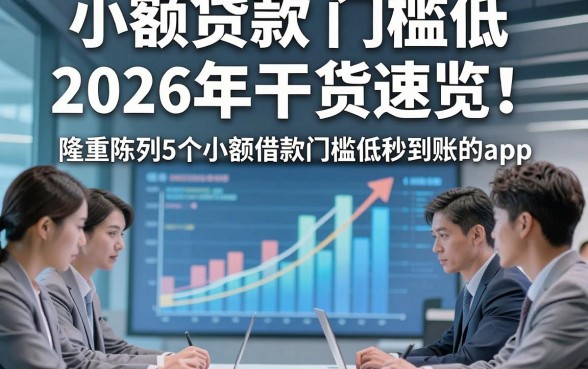 小额贷款 门槛低2026年干货速览！隆重陈列5个小额借款门槛低秒到账的app