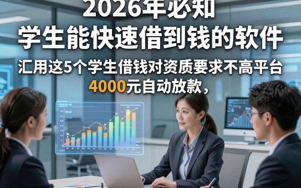 2026年必知​学生能快速借到钱的软件，汇总这5个学生借钱对资质要求不高平台4000元自动放款