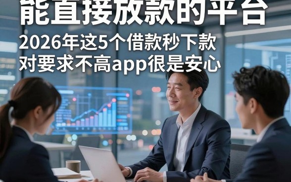 能直接放款的平台，2026年这5个借款秒下款对要求不高app很是安心