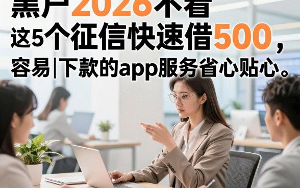 黑户2026不看征信快速借500，这5个无视征信借钱500容易下款的app服务省心贴心