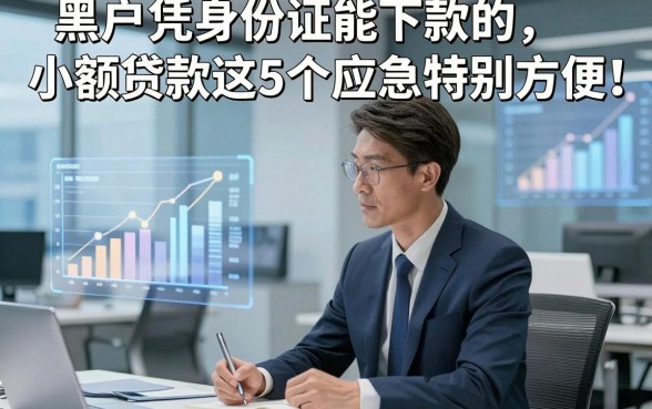黑户凭身份证能下款的小额贷款这5个应急特别方便，本文为您全面严筛！