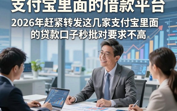 支付宝里面的借款平台，2026年赶紧转发这几家支付宝里面的贷款口子秒批对要求不高