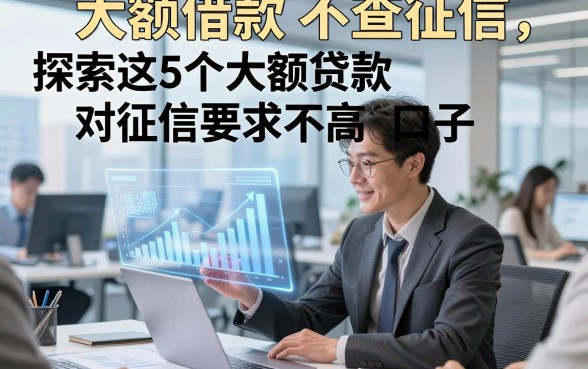 大额借款 不查征信，探索这5个大额贷款对征信要求不高口子