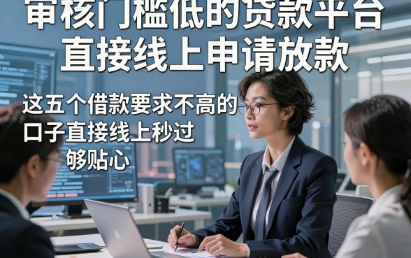 审核门槛低的贷款平台直接线上申请放款，这五个借款要求不高的口子直接线上秒过够贴心