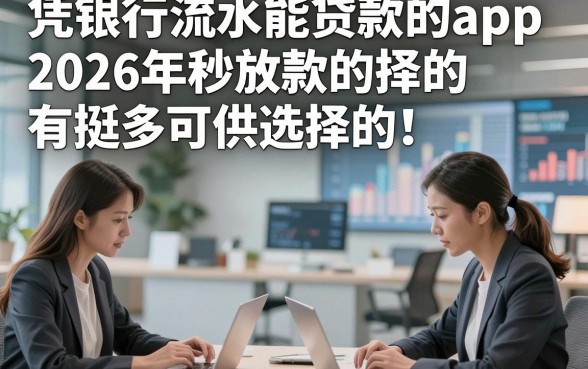 凭银行流水能贷款的app2026年秒放款的有挺多可供选择的！，今天为您精心推选这五个黑户借款软件！