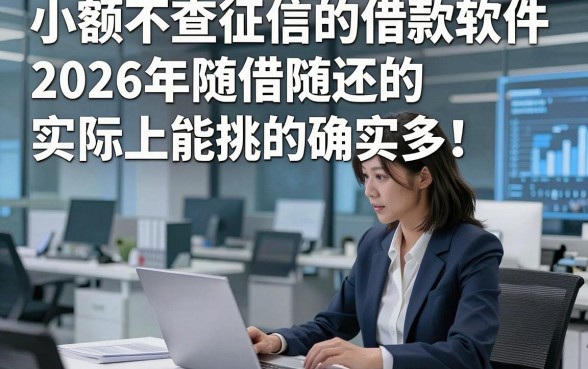 小额不查征信的借款软件2026年随借随还的实际上能挑的确实多！，今天为您深度归总这五个借款软件！