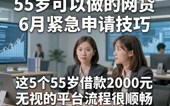 55岁可以做的网贷6月紧急申请技巧，这5个55岁借款2000元无视的平台流程很顺畅