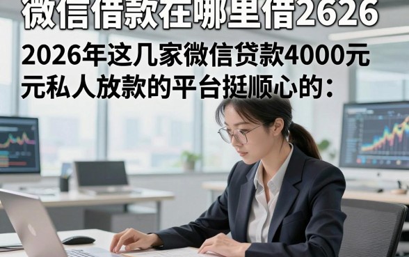 微信借款在哪里借2026，2026年这几家微信贷款4000元私人放款的平台挺顺心的