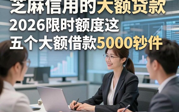 芝麻信用的大额贷款，2026限时额度这五个大额借款5000秒下软件