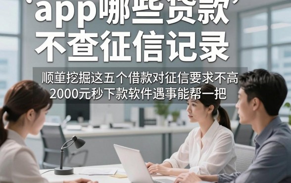 app哪些贷款不查征信记录，顺便挖掘这五个借款对征信要求不高2000元秒下款软件遇事能帮一把