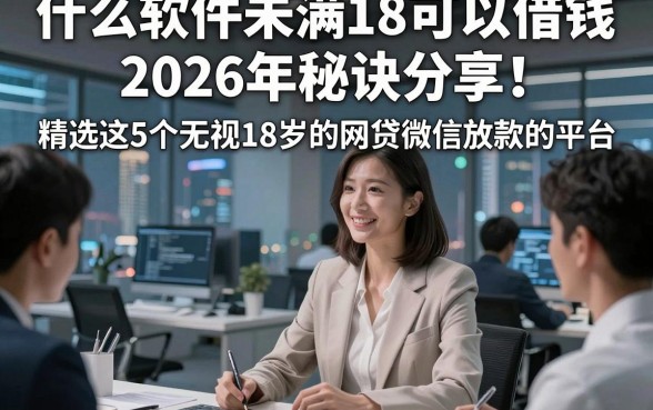 什么软件未满18可以借钱2026年秘诀分享！精选这5个无视18岁的网贷微信放款的平台