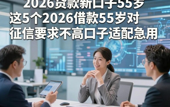 2026贷款新口子55岁，这5个2026借款55岁对征信要求不高口子适配急用
