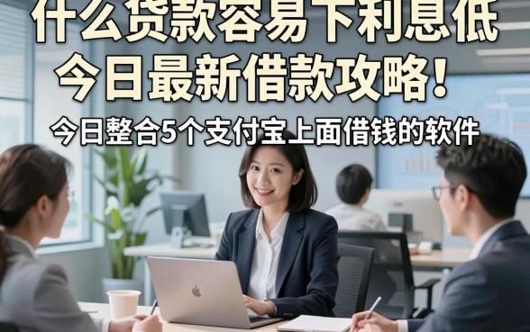 什么贷款容易下利息低今日最新借款攻略！今日整合5个支付宝上面借钱的软件