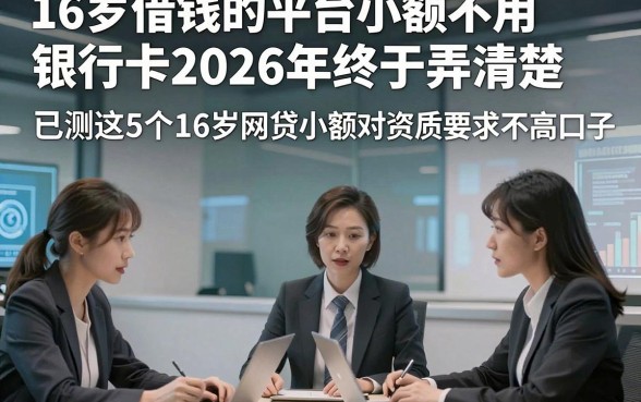 16岁借钱的平台小额不用银行卡2026年终于弄清楚，已测这5个16岁网贷小额对资质要求不高口子