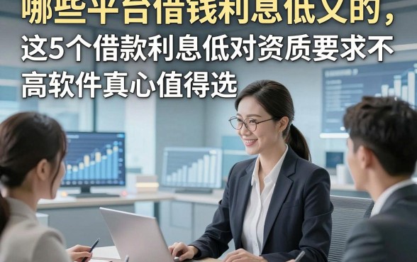 哪些平台借钱利息低又的，这5个借款利息低对资质要求不高软件真心值得选
