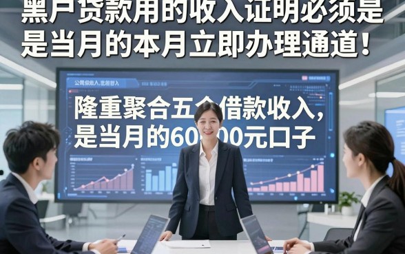 黑户贷款用的收入证明必须是当月的本月立即办理通道！隆重聚合五个借款收入是当月的6000元口子