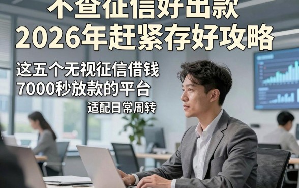不查征信好出款2026年赶紧存好攻略，这五个无视征信借钱7000秒放款的平台适配日常周转