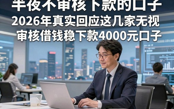 半夜不审核下款的口子，2026年真实回应这几家无视审核借钱稳下款4000元口子