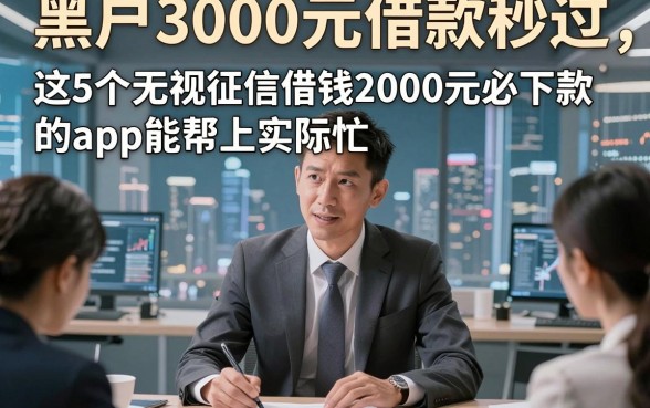 黑户3000元借款秒过，阐述这5个无视征信借钱2000元必下款的app能帮上实际忙