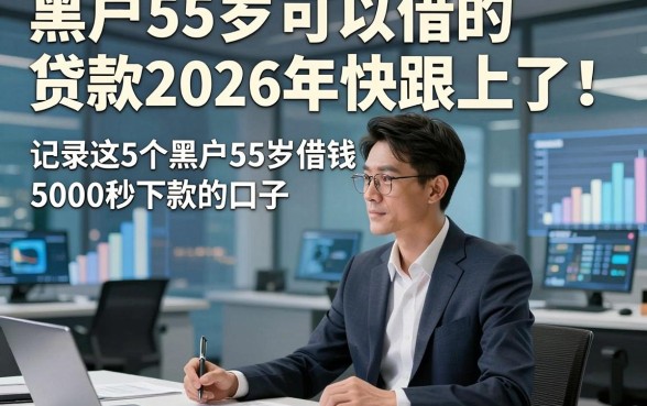 黑户55岁可以借的贷款2026年快跟上了！记录这5个黑户55岁借钱5000秒下款的口子