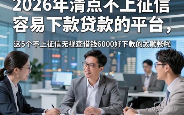2026年清点不上征信容易下款贷款的平台，这5个不上征信无视查借钱6000好下款的app太顺畅啦
