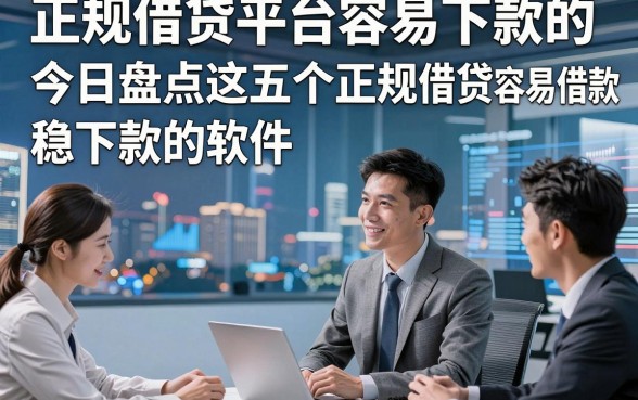 正规借贷平台容易下款的，今日盘点这五个正规借贷容易借款稳下款的软件