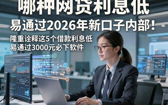 哪种网贷利息低 易通过2026年新口子内部！隆重诠释这5个借款利息低易通过3000元必下的软件