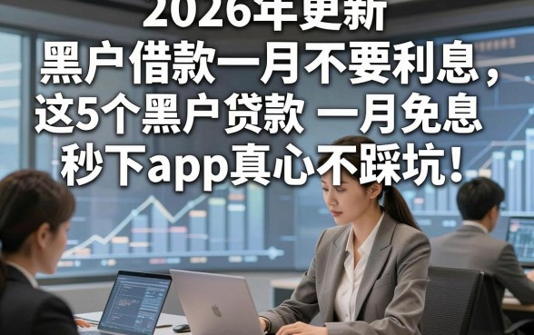 2026年更新​黑户借款一月不要利息，这5个黑户贷款一月免息秒下app真心不踩坑