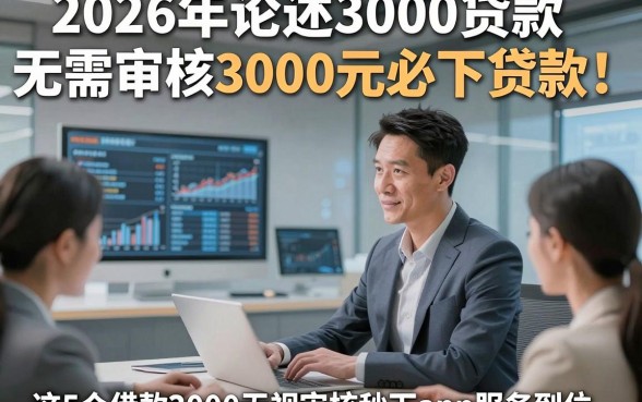 2026年论述3000贷款无需审核 3000元必下贷款，这5个借款3000无视审核秒下app服务到位