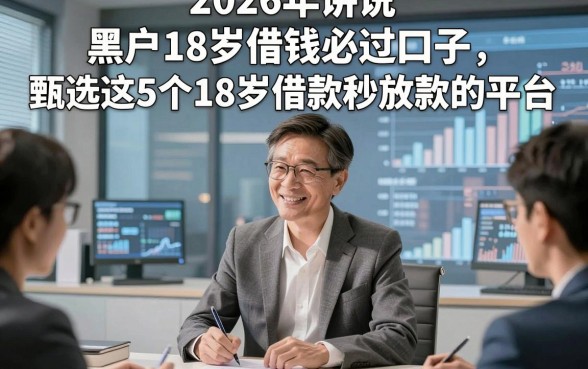 2026年讲说​黑户18岁借钱必过口子，甄选这5个18岁借款秒放款的平台