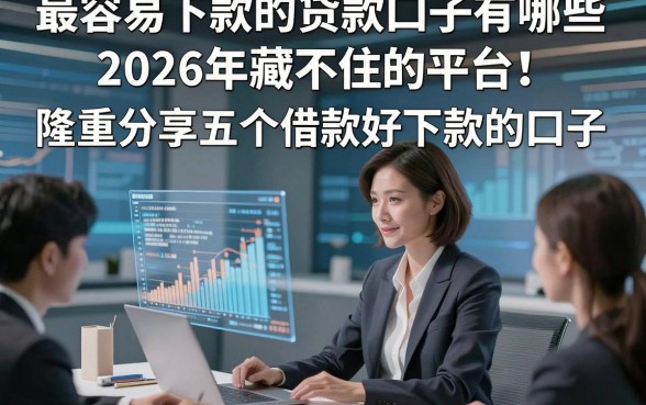 最容易下款的贷款口子有哪些2026年藏不住的平台！隆重分享五个借款好下款的口子