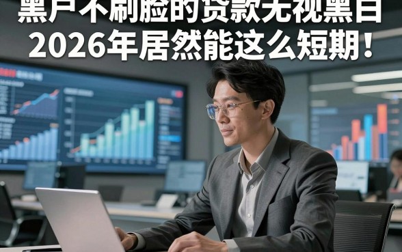 黑户不刷脸的贷款无视黑白2026年居然能这么短期！解析五个信用网贷良心口子