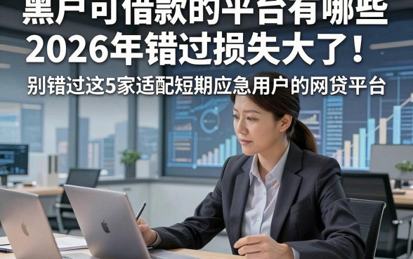 黑户可借款的平台有哪些2026年错过损失大了！别错过这5家适配短期应急用户的网贷平台