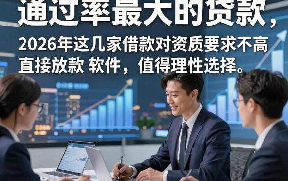 通过率最大的贷款，2026年这几家借款对资质要求不高直接放款软件值得理性选择