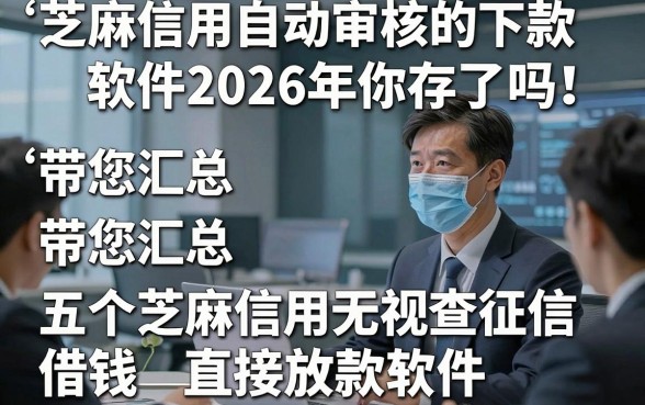 芝麻信用自动审核的下款软件2026年你存了吗！带您汇总五个芝麻信用无视查征信借钱直接放款软件