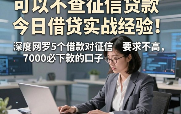 可以不查征信贷款今日借贷实战经验！深度网罗5个借款对征信要求不高7000必下款的口子