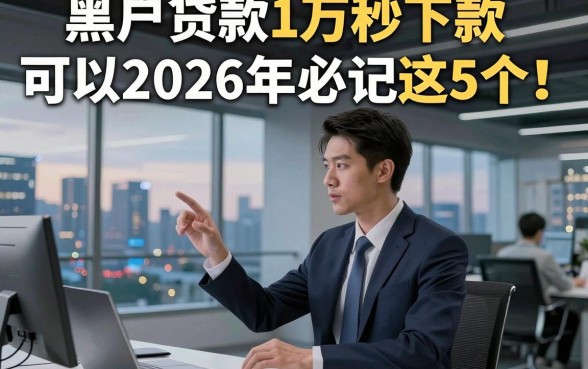 黑户贷款1万秒下款可以2026年必记这5个！本篇为您详细汇总！