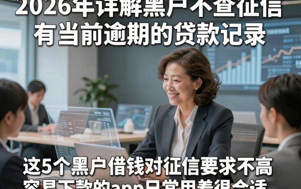 2026年详解黑户不查征信有当前逾期的贷款记录，这5个黑户借钱对征信要求不高容易下款的app日常用着很合适