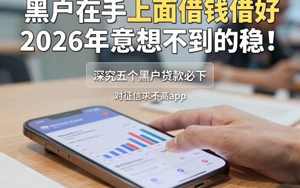 黑户在手机上面借钱借好2026年意想不到的稳！深究五个黑户贷款必下对征信要求不高app
