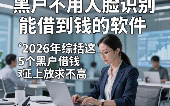 黑户不用人脸识别能借到钱的软件，2026年综括这5个黑户借钱对征信要求不高马上放款的软件