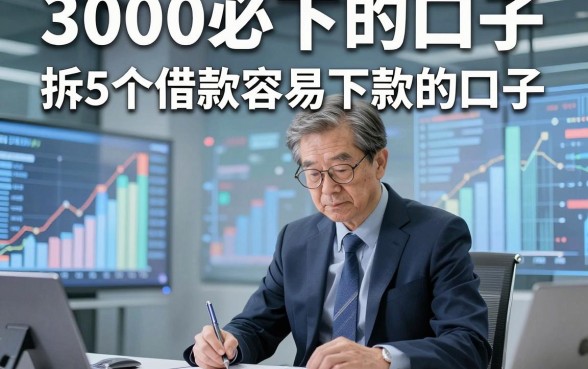 3000必下的口子，拆解5个借款容易下款的口子