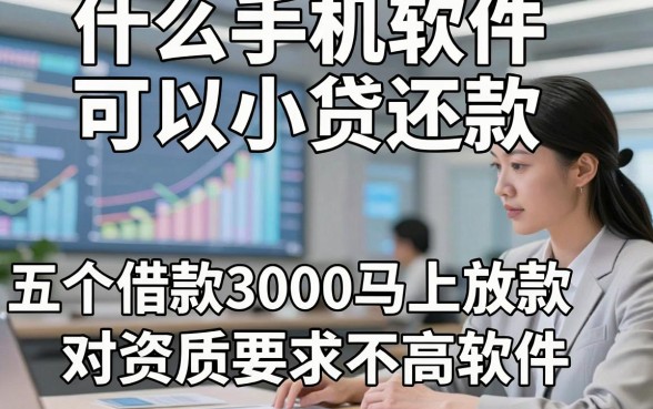 什么手机软件可以小贷还款，本篇评析五个借款3000马上放款对资质要求不高软件