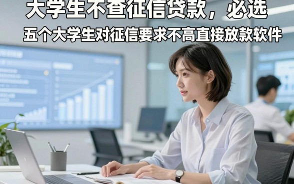 大学生不查征信贷款，必选​五个大学生对征信要求不高直接放款软件