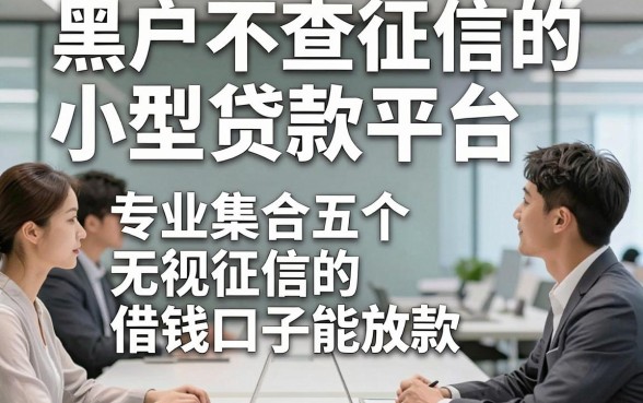 黑户不查征信的小型贷款平台，专业集合五个无视征信的借钱口子能放款